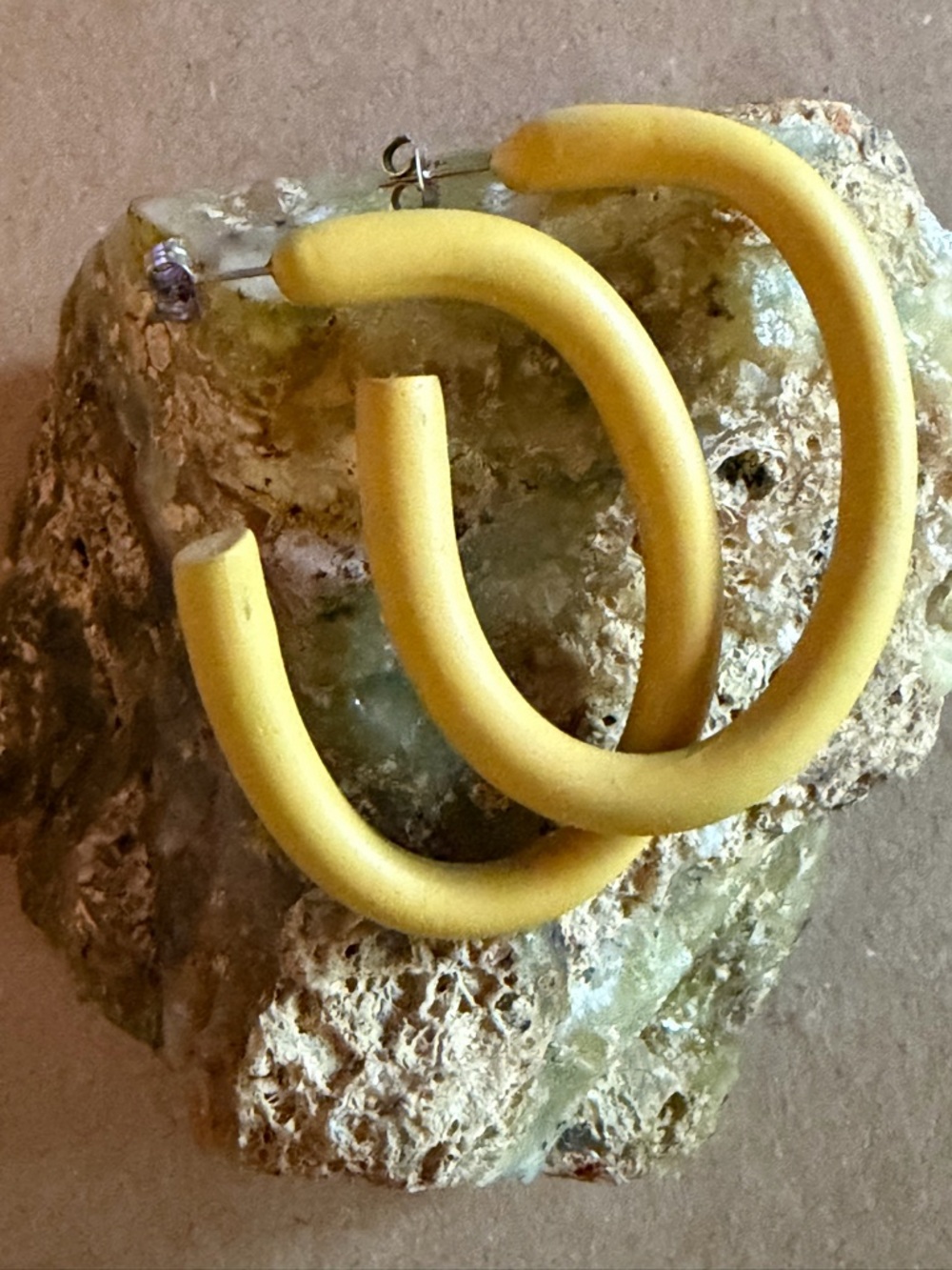 Yellow Hoop Earrings - Lightweight Women's Fashion Hoops